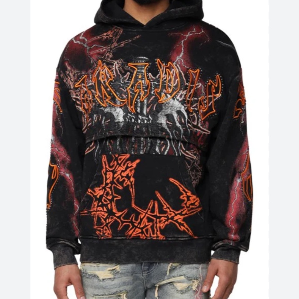 SMOKE RISE PARADISE LIGHTNING MEN HOODIE‎ NWT Size L